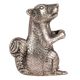 Brass Squirrel Figurine In Silver Finish
