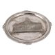 Monument Embossed Brass Tray In Silver Finish