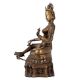 Brass Sitting Tara Statue In Antique Finish