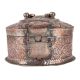 Mughal Round Copper Box with Lid from India