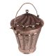 Bucket And Lid With Copper Floral Design