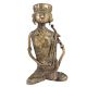 Brass Tribal Musician Statue