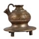 Old Brass Hookah Pot with Engraved Design
