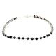 92.5 Sterling Silver Nazariya Bracelet With Black Beads