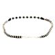 92.5 Sterling Silver Nazariya Bracelet With Black Beads