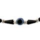 92.5 Sterling Silver Evil Eye Black Bead Crystal Bracelet
