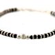 92.5 Sterling Silver Nazariya Bracelet with Black Crystals for Women