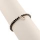 Adjustable Black Beads 92.5 Sterling Silver Bracelet Or Anklet