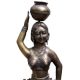 Brass Matka Lady Statue With Nice Black Finish In Pair