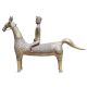 Brass Indian Dhokra Horse and Rider Statue