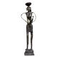 Tribal Mother Love Brass FigurineÂ In Black Finish