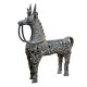 Brass Dhokra Horse Figurine With Gods Engravings