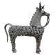 Brass Dhokra Horse Figurine With Gods Engravings