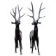 Brass Deer Figurines In Pair And Black Finish