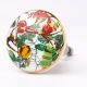 Tropical Fruits Animals Ceramic Cabinet Knobs  with Gold Work