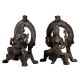 Brass Laxmi Ganesha Sitting Statue In Pair