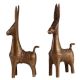 ExaggeratedÂ BrassÂ Bankura Horse Statue In Pair