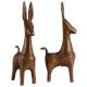 ExaggeratedÂ BrassÂ Bankura Horse Statue In Pair