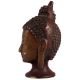Brass Buddha Head Statue In Brown Finish
