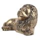Handmade Golden Brass Sitting Lion Showpiece