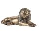 Handmade Golden Brass Sitting Lion Showpiece