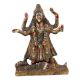 Handmade Golden Multicolored Brass Kali Statue Bengal Art
