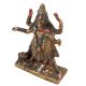 Handmade Golden Multicolored Brass Kali Statue Bengal Art