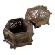Handmade Dark Finish Brass Jewelry Box Hut Shape Tribal Design