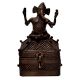 Brass Ganesha Statue Square Storage Box