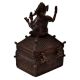 Brass Ganesha Statue Square Storage Box