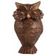 Antique Brass Standing Wise Owl Statue