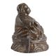 Brass Buddha Seated On A Raised Platform Statue