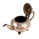 Brass Tea Pot With Mughal Engraved Flower And Nickel Plating