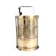 Brass Three Tier Tiffin Box in Antique Finish