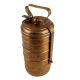 Brass Tiffin Box Carrier with Spoon In Antique Finish
