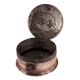 Large Decorative Mughal Round Copper Box with Lid