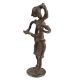 Lady Combing Hair Dhokra Brass Statue