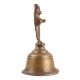Handheld Brass Bhakti Bell with Lord Hanuman Finial