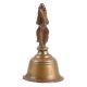 Handheld Brass Bhakti Bell with Lord Hanuman Finial