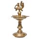 Golden Brass Peacock Design Oil Lamp Mayil Vilakku Diya