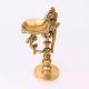 Brass Peacock Handle Diya With Stand