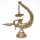 Golden BrassÂ Peacock Showpiece With 6 Wick Diya