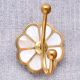 Double End Mother of Pearl Gold Brass Coat Hook