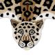Rug Hand Tufted Woolen Leopard Shape Indoor Outdoor Rug
