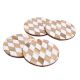 Wood and Resin Fashionable Geometry Coasters In Set of 4
