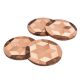 Floral Wood and Resin Coasters In Set of 4