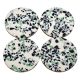 Modern Green Wood And Resin Terrazzo Round CoastersÂ In Set Of 4