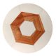Wooden Hexagon Resin Geometric Cake Stand With Iron Legs