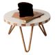 Wooden Hexagon Resin Geometric Cake Stand With Iron Legs