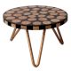 Wood And Resin Discs Design Iron Cake ServerÂ Stand